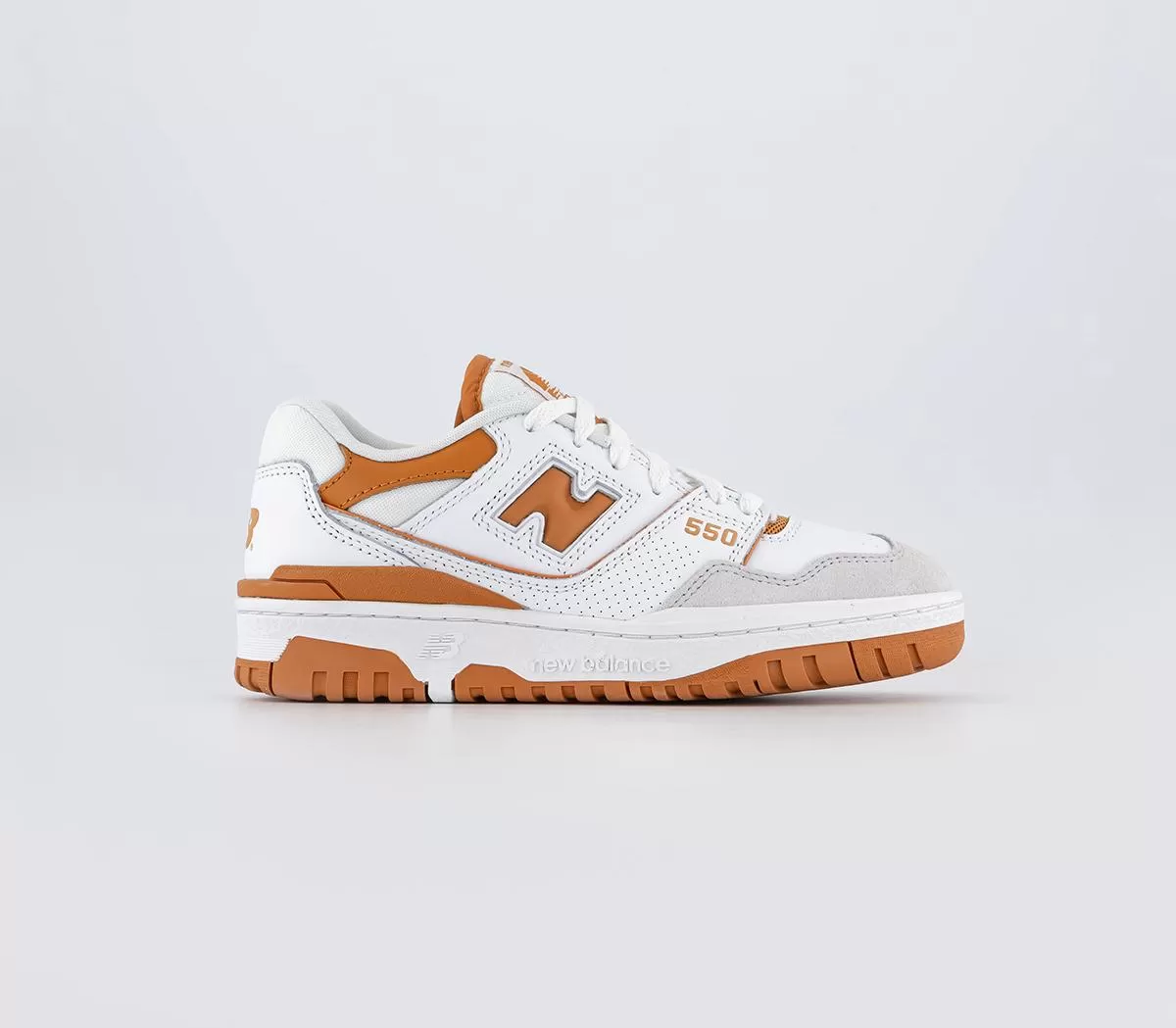 Womens New Balance BB550 White Orange Grey Trainers