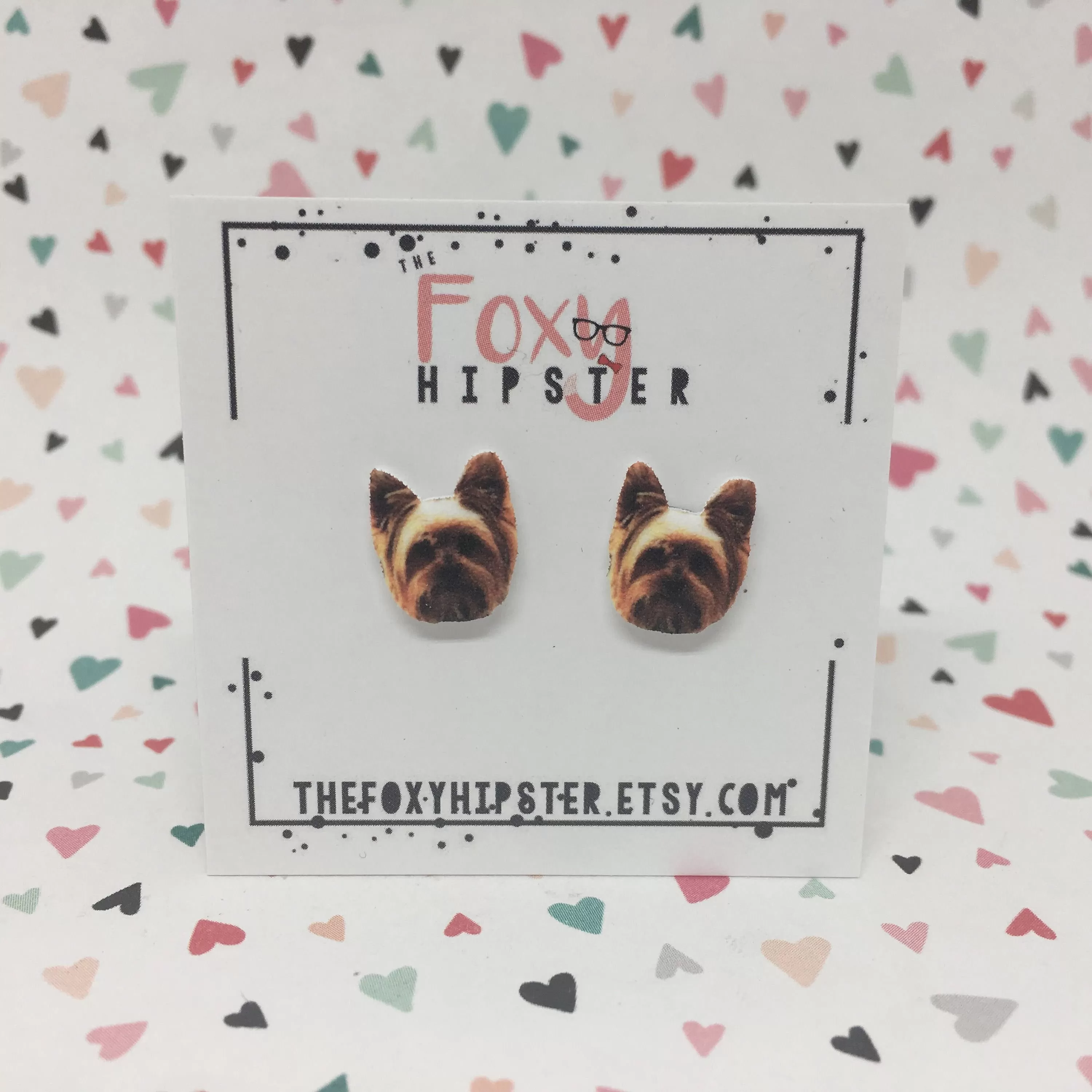 Yorkie Stud Earrings